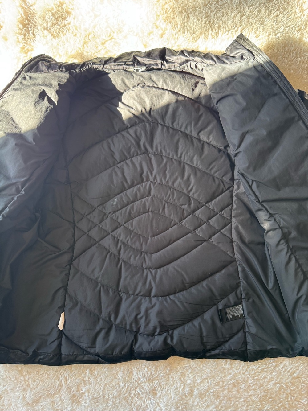 The North Face Down 550 Puffer Jacket Womens Black Chevron Quilted Coat Size XXL - Picture 11 of 14